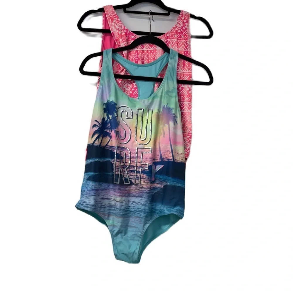 Kids Surf Print Swimsuit - Multicolor